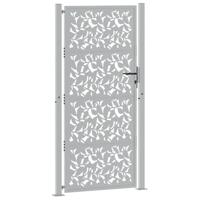 Poort met bladontwerp 105x205 cm weervast staal - thumbnail