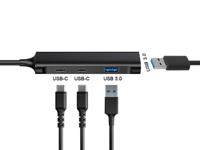 Conceptronic HUBBIES12B interface hub USB 3.2 Gen 1 (3.1 Gen 1) Type-C 5000 Mbit/s Zwart - thumbnail