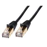 Netwerkkabel 10m zwart met vergulde pluggen (Cat 5e FTP) - thumbnail