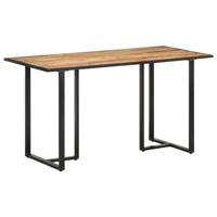 Eettafel 140 cm ruw mangohout - thumbnail