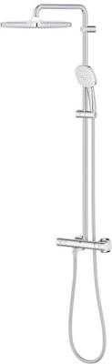 Grohe Tempesta 250 Cube regendoucheset met 3 straalsoorten en thermostaatkraan Ø25cm chroom