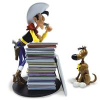 Lucky Luke: Lucky Luke and Rantanplan Stack of Comics Collector Figure - thumbnail