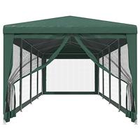 VidaXL Partytent met 10 mesh zijwanden 3x12 m hdpe groen - thumbnail
