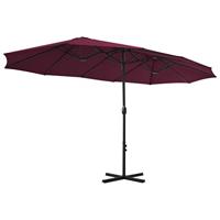 VidaXL Parasol met aluminium paal 460x270 cm bordeauxrood - thumbnail
