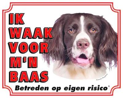 Drentsche Patrijshond Waakbord - Ik waak voor mijn Baas Drentsche Patrijshond Waakbord - Ik waak voor mijn Baas