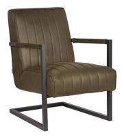 LABEL51 Fauteuil Milo - Army green - Microfiber - thumbnail