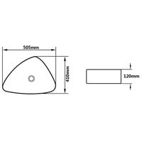 VidaXL Wastafel driehoekig 50,5x41x12 cm keramiek zwart - thumbnail