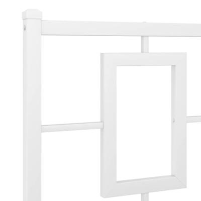 Bedframe met hoofd- en voeteneinde metaal wit 120x200 cm - thumbnail