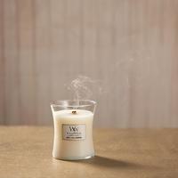 Woodwick White Tea & Jasmine Medium Candle - thumbnail