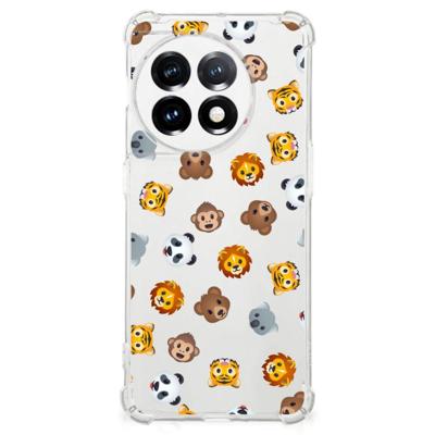 Doorzichtige Silicone Hoesje voor OnePlus 11 Dieren Emojis