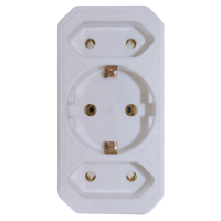 Enzo Drieweg stekker 2xeuro/1x randaarde 6175906 - thumbnail