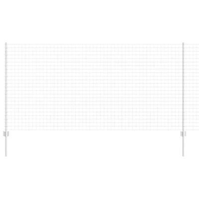 VidaXL Hek met paal zilver 1,2 x 10 m staal