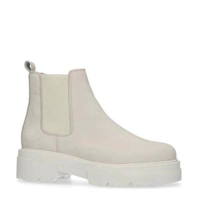 Sacha nubuck chelsea boots off white