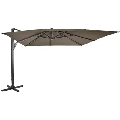 Zweefparasol Taurus Rechthoek 300x400cm - Taupe