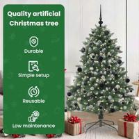 VidaXL Kunstkerstboom met 150 led groen 150 cm pvc en plastic en staal - thumbnail