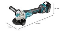 Makita DGA519RTJ Haakse accuslijper 125 mm Incl. 2 accus, Incl. lader 18 V 5 Ah - thumbnail