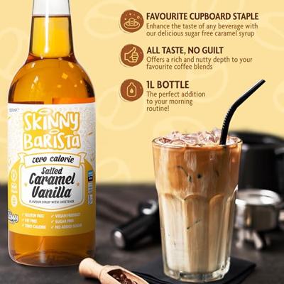 Skinny Barista Coffee Syrup Salted Caramel Vanilla (1000 ml) Skinny Barista Coffee Syrup Salted Caramel Vanilla (1000 ml)