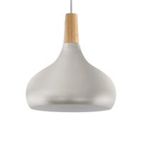 Eglo Moderne hanglampSabinar 28cm RVS met houtbruin - 901181 - thumbnail