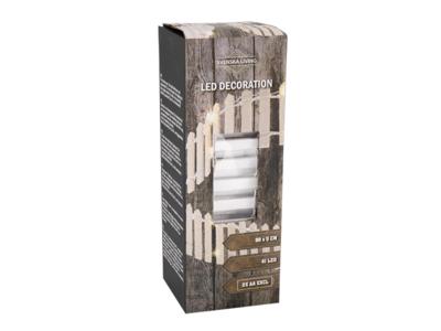 Tuinhekje wit 90x5 cm 41LED 3xAA kerst HIT - Hit