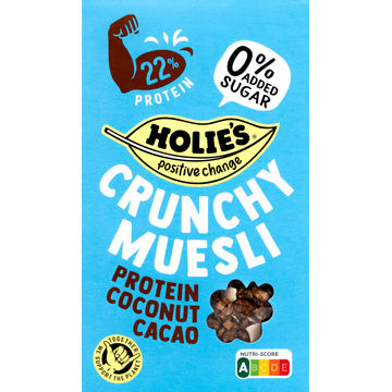 Holie&apos;s Crunchy Muesli Protein Coconut Cacao 400g bij Jumbo