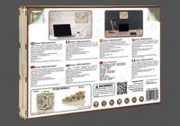 Wooden City 3D-puzzel wereldkaart 35 x 25 x 2 cm punten - thumbnail