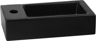 Saqu Trento fontein links 36x18cm mat zwart