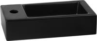 Saqu Trento fontein links 36x18cm mat zwart - thumbnail