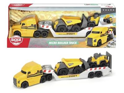 Dickie volvo micro transporter met werkvoertuigen Dickie volvo micro transporter met werkvoertuigen