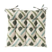 Zitkussen ruit - groen/blauw - 40x40 cm - thumbnail
