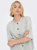 Only Onlcamilla S/s Cardigan Knt Noos Vest Light Grey Melange - thumbnail