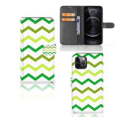 Apple iPhone 12 Pro Max | Telefoon Hoesje | Zigzag Groen