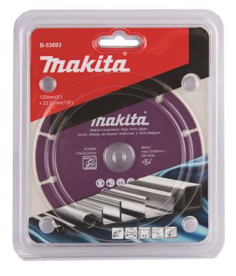 Makita Accessoires Doorslijpschijf staal 125x22,23x1,3mm - B-53693 B-53693 Makita Accessoires Doorslijpschijf staal 125x22,23x1,3mm - B-53693 B-53693