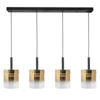 Highlight 4-lichts hanglampSalerno zwart met goud glas - H5427.36 - thumbnail
