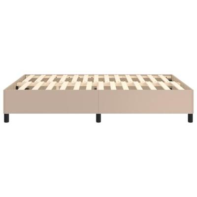 Boxspring bed kunstleer cappuccinokleurig 140x200 cm