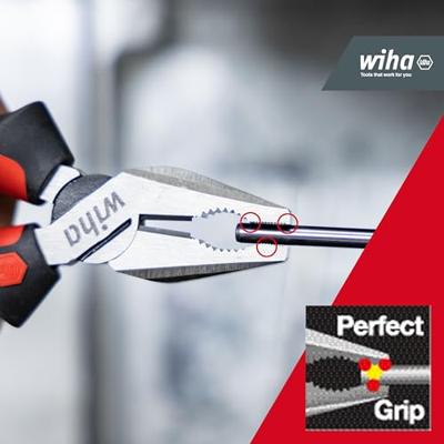 Wiha Combinatietang Industrial met DynamicJoint® en OptiGrip met extra lang snijvlak | 180 mm | 7" - 34307 - 34307 - thumbnail