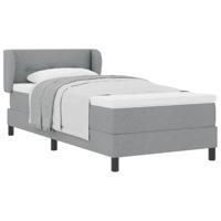 Boxspringbed met matras met matras Lichtgrijs 90 x 200 cm Stof - thumbnail