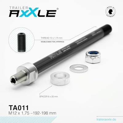 Qibbel Radoxx steekas voor trailer m12x1,75 192-198mm