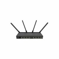 MikroTik RB4011iGS+5HacQ2HnD-IN draadloze router Gigabit Ethernet Dual-Band (2,4 GHz/5 GHz) Zwart - thumbnail