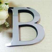 2 PC'S Home Decoratie creatieve persoonlijkheid Engelse letters acryl spiegel 3D DIY muur stickers (B) - thumbnail