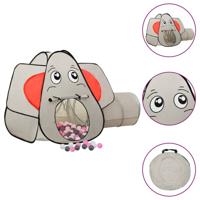 VidaXL Kinderspeeltent met 250 ballen olifant 174x86x101 cm grijs - thumbnail
