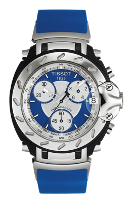 Horlogeband Tissot T0114171704100A / T610014611 Rubber Blauw 20mm