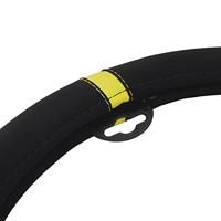 Simoni Racing Stuurwielhoes Carrera Look Zwart/Geel Suedine SRCVT27 - thumbnail