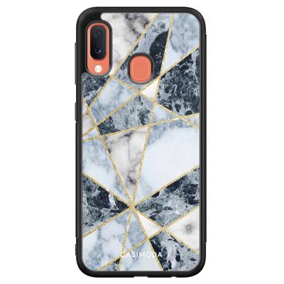 Samsung Galaxy A20e hoesje - Abstract marmer blauw