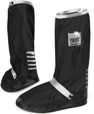 overschoenen reflecterend PVC zwart zilver maat 43-45