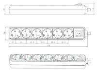 Bachmann 381.244S Stekkerdoos met schakelaar Wit Randaarde stekker 1 stuk(s) - thumbnail