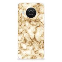 Nokia X10 | X20 | TPU | Siliconen hoesje | Marmer Goud - thumbnail