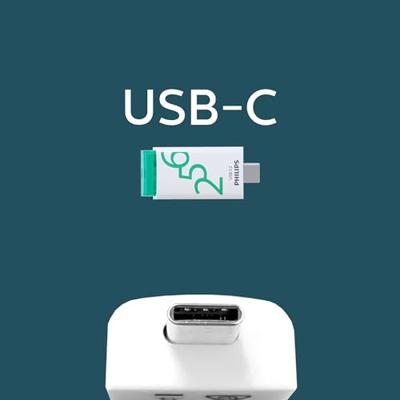 Philips USB 3.2 256GB Click Series Gen 1 USB-C USB flash drive USB Type-A 3.2 Gen 1 (3.1 Gen 1) Wit