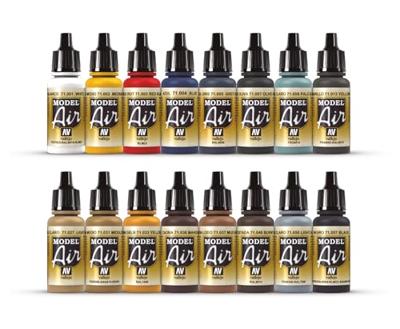 Vallejo 71178 Modelspoor mengkleur Wit, Geel, Rood, Blauw, Grijs-blauw, Olijf-groen, Turquoise, Geel-olijf, Lichtbruin, Steen, Oker, Mahonie, Bruin, Aarde Vallejo 71178 Modelspoor mengkleur Wit, Geel, Rood, Blauw, Grijs-blauw, Olijf-groen, Turquoise, Geel-olijf, Lichtbruin, Steen, Oker, Mahonie, Bruin, Aarde