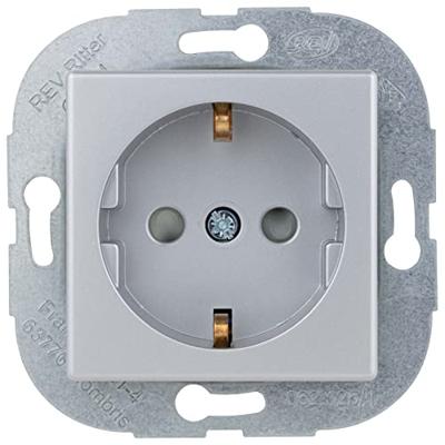 REV 0236020700 Wandcontactdoos Zilver 1 stuk(s)