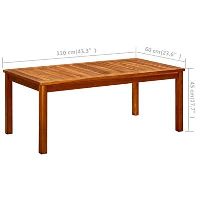 Tuintafel 110x60x45 cm massief acaciahout Tuintafel 110x60x45 cm massief acaciahout